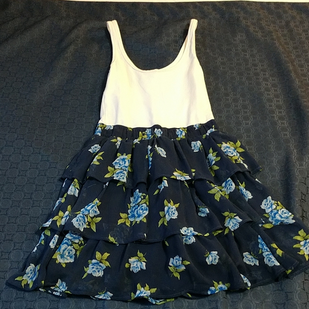 Abercrombie and Fitch blue floral skirt sundress